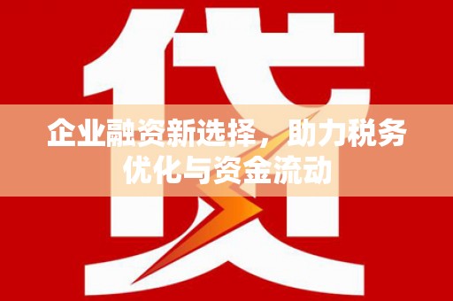 临湘企业融资新选择，助力税务优化与资金流动