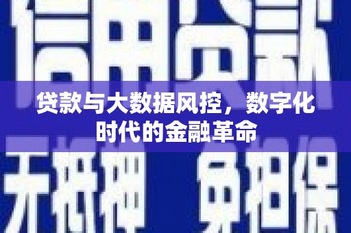 临湘贷款与大数据风控，数字化时代的金融革命
