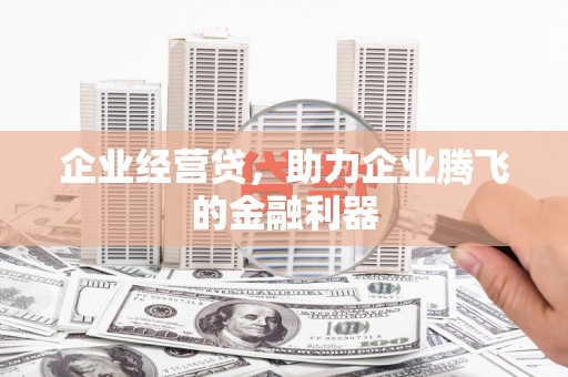 临湘企业经营贷，助力企业腾飞的金融利器