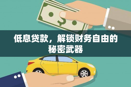 临湘低息贷款，解锁财务自由的秘密武器