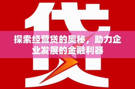 临湘探索经营贷的奥秘，助力企业发展的金融利器