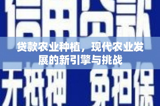 临湘贷款农业种植，现代农业发展的新引擎与挑战