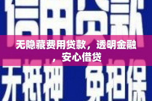 临湘无隐藏费用贷款，透明金融，安心借贷