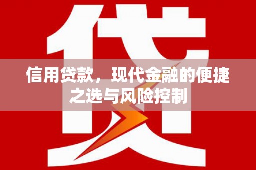 临湘信用贷款，现代金融的便捷之选与风险控制