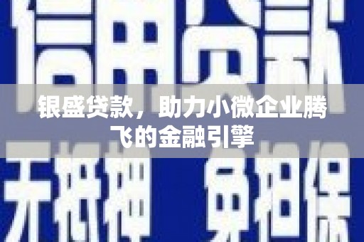 临湘银盛贷款，助力小微企业腾飞的金融引擎