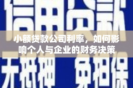 临湘小额贷款公司利率，如何影响个人与企业的财务决策