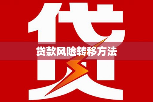 临湘贷款风险转移方法
