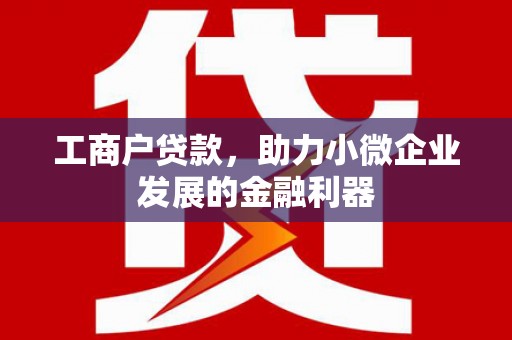 临湘工商户贷款，助力小微企业发展的金融利器