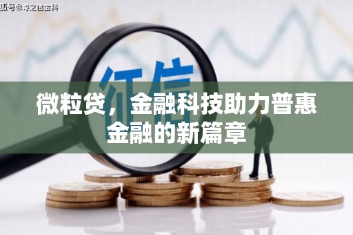 临湘微粒贷，金融科技助力普惠金融的新篇章