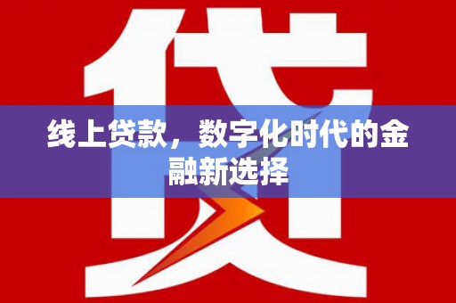 临湘线上贷款，数字化时代的金融新选择