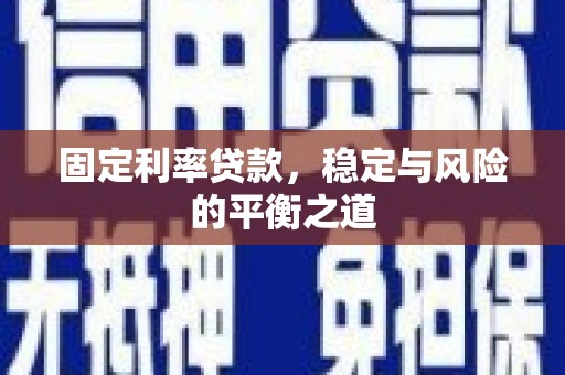 临湘固定利率贷款，稳定与风险的平衡之道