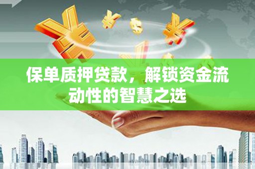 临湘保单质押贷款，解锁资金流动性的智慧之选